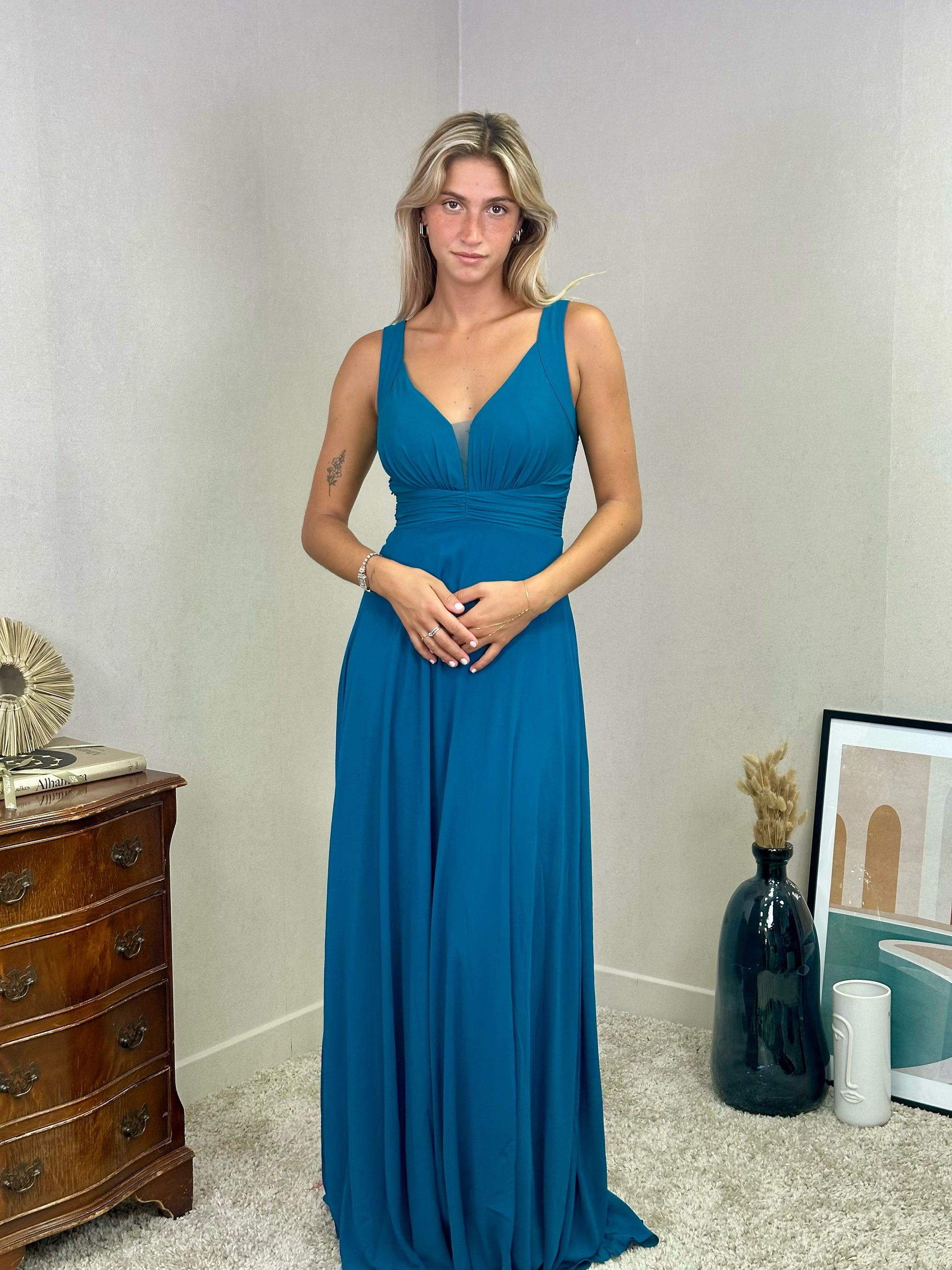 Robe de soirée à dos à dentelle Oslo