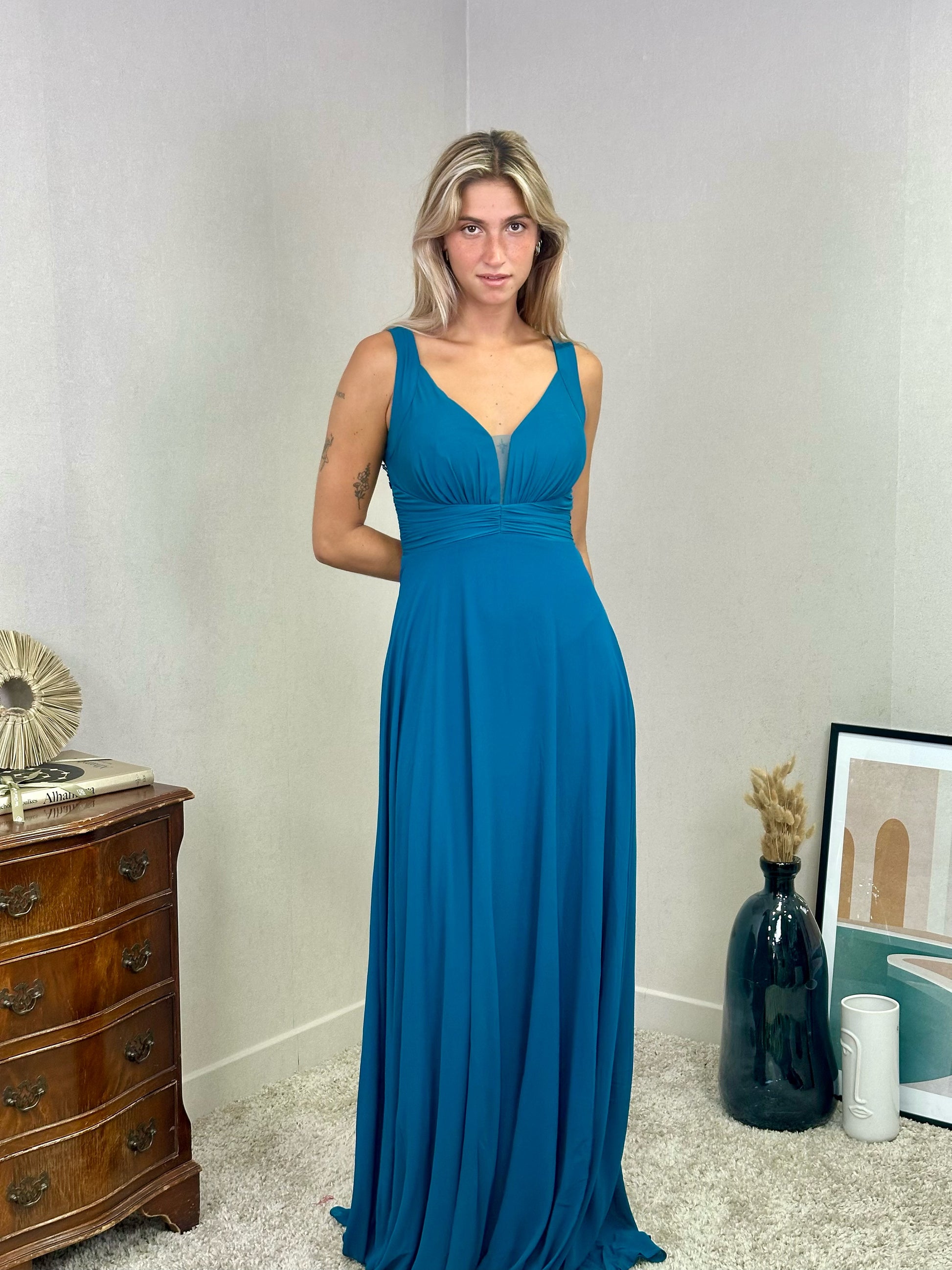Robe de soirée à dos à dentelle Oslo