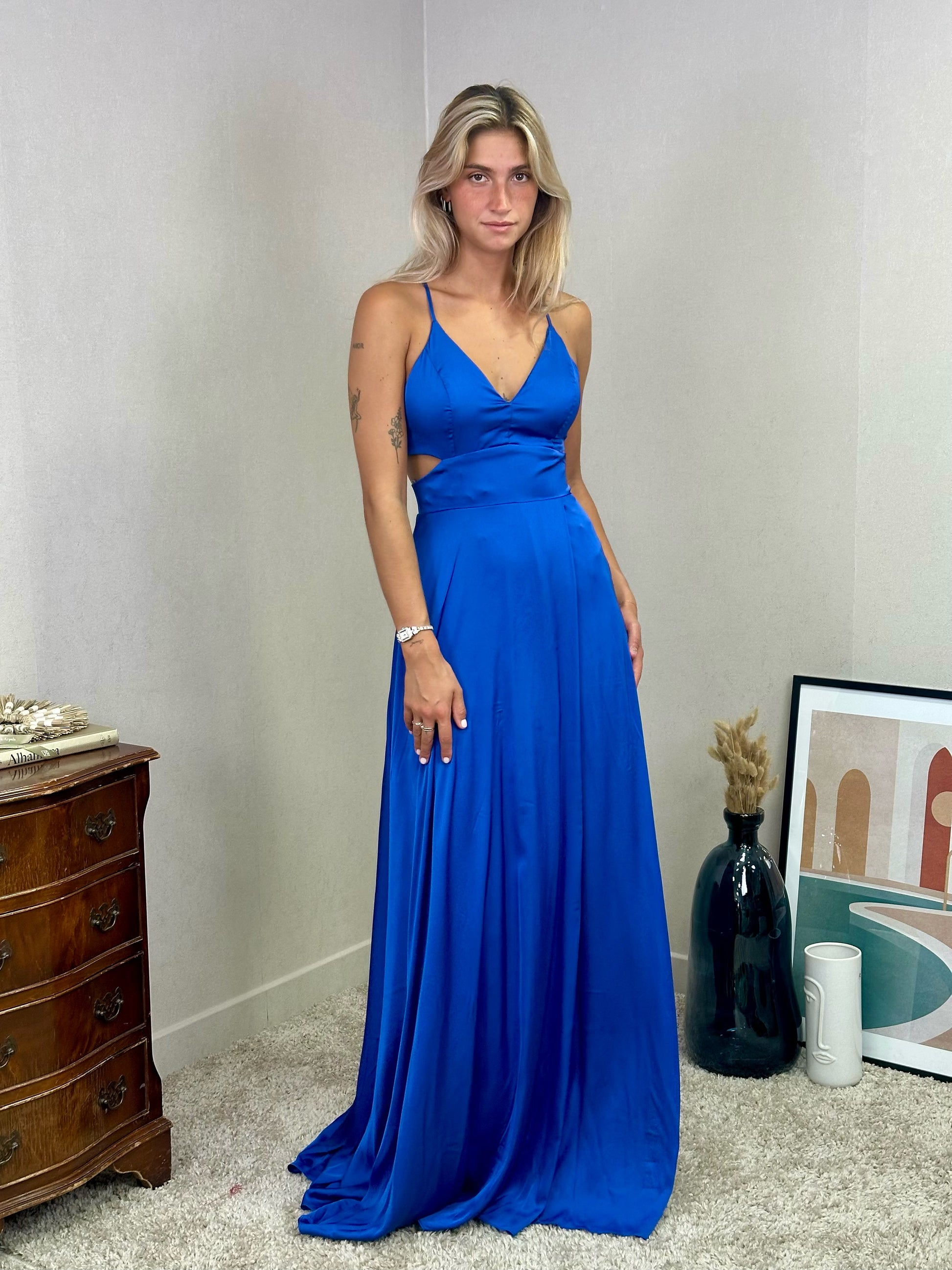 Robe de soirée en satin Milos
