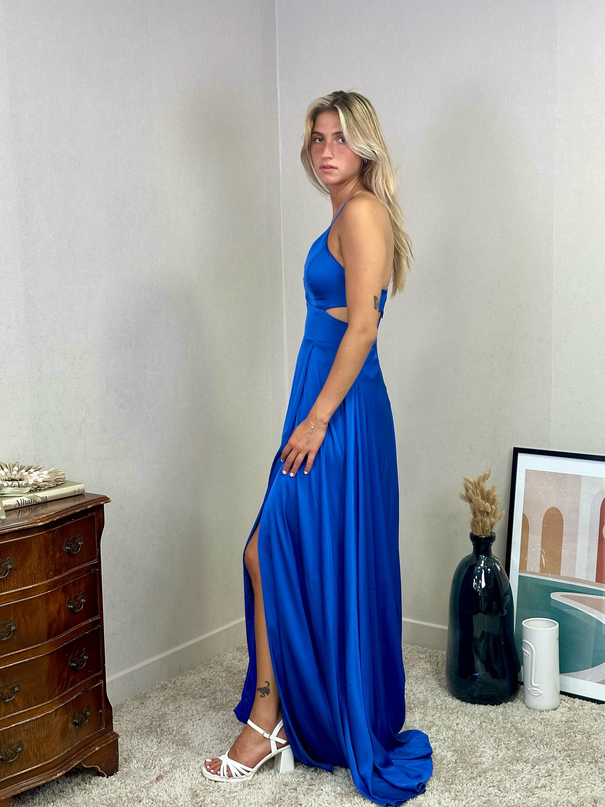 Robe de soirée en satin Milos