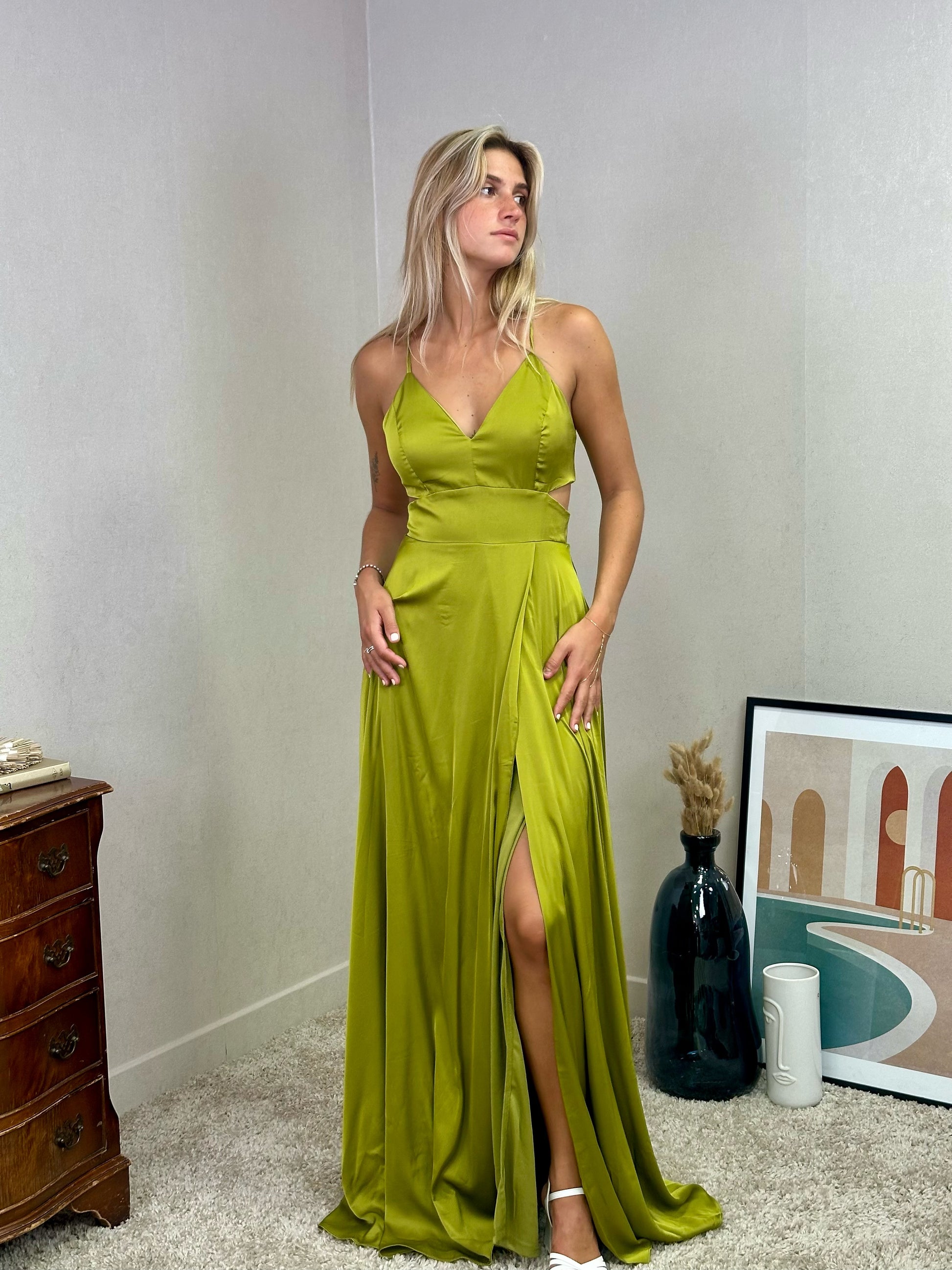 Robe de soirée en satin Milos