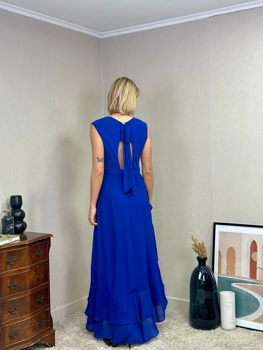 Robe asymétrique à volants DACCA