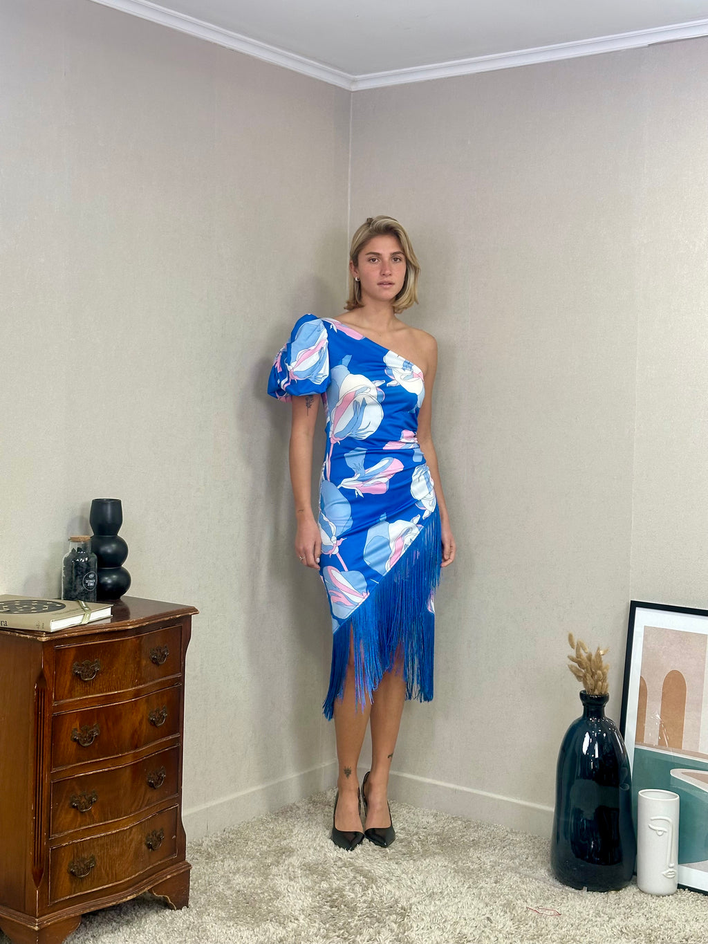 Robe courte à franges Monopolis