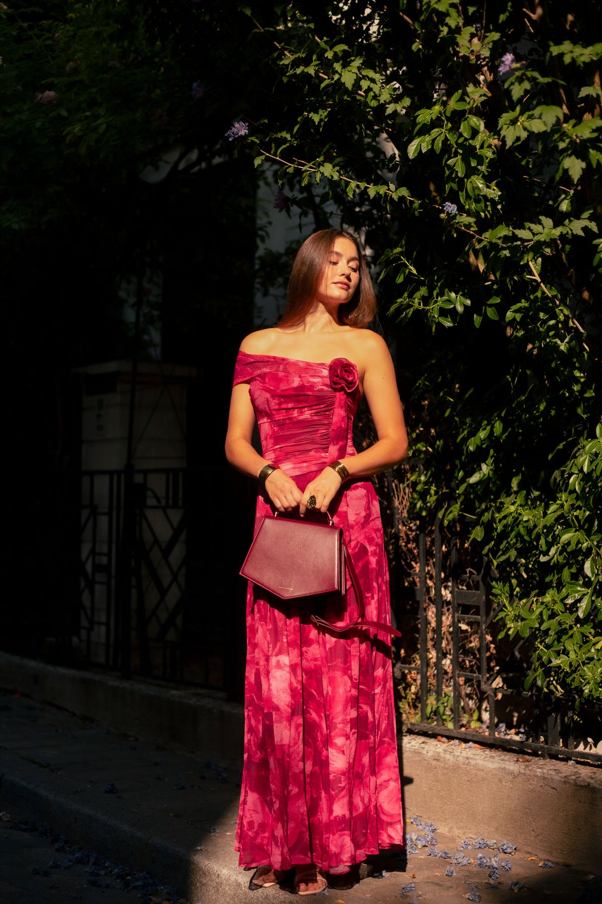 Robe longue imprimée à fleur - Shizuoka