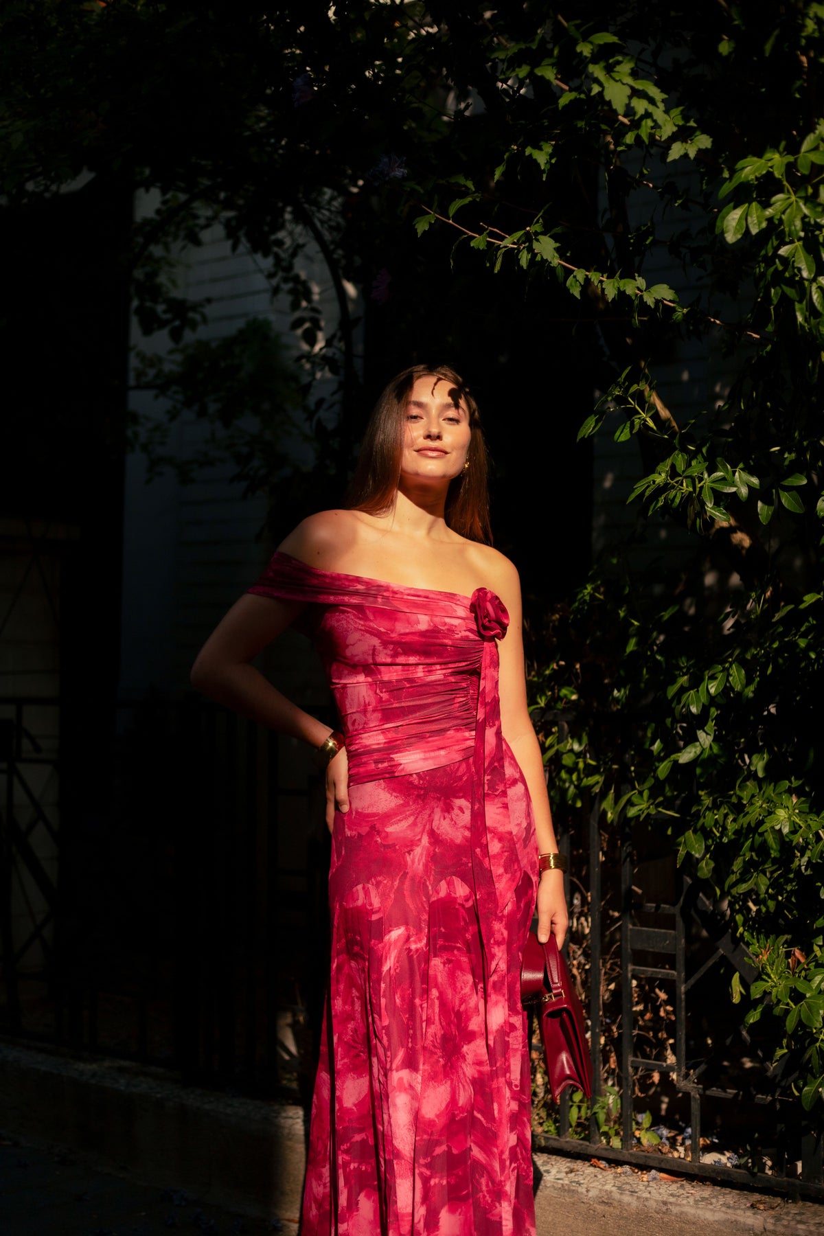 Robe longue imprimée à fleur - Shizuoka