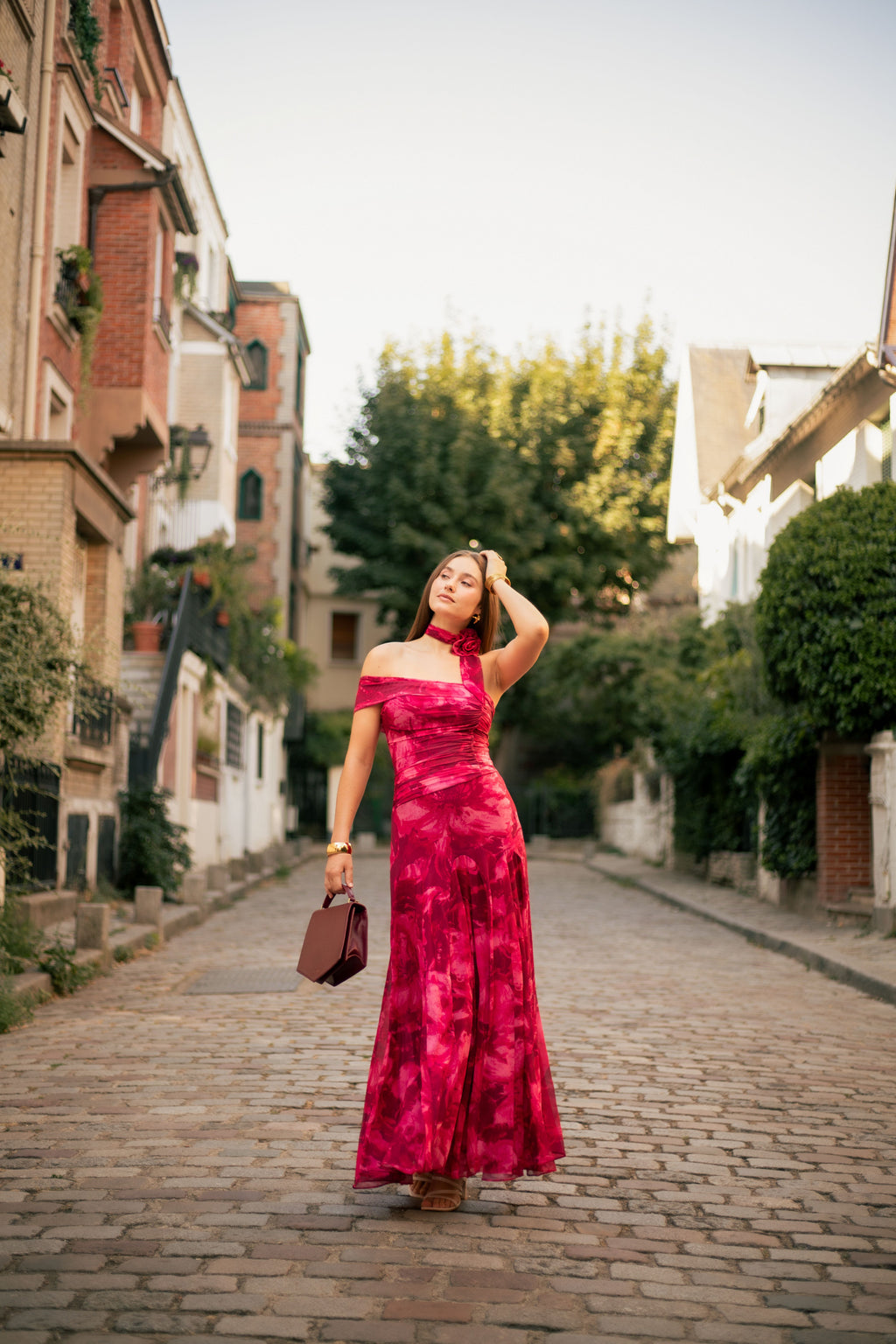 Robe longue imprimée à fleur - Shizuoka