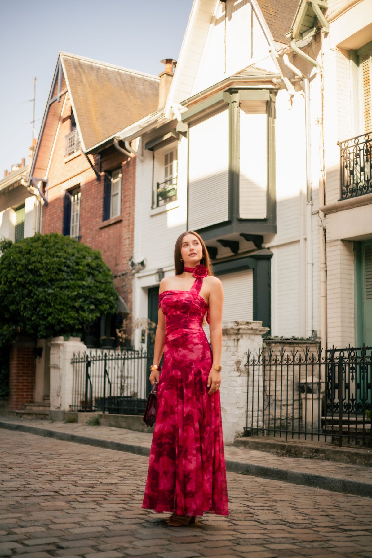Robe longue imprimée à fleur - Shizuoka
