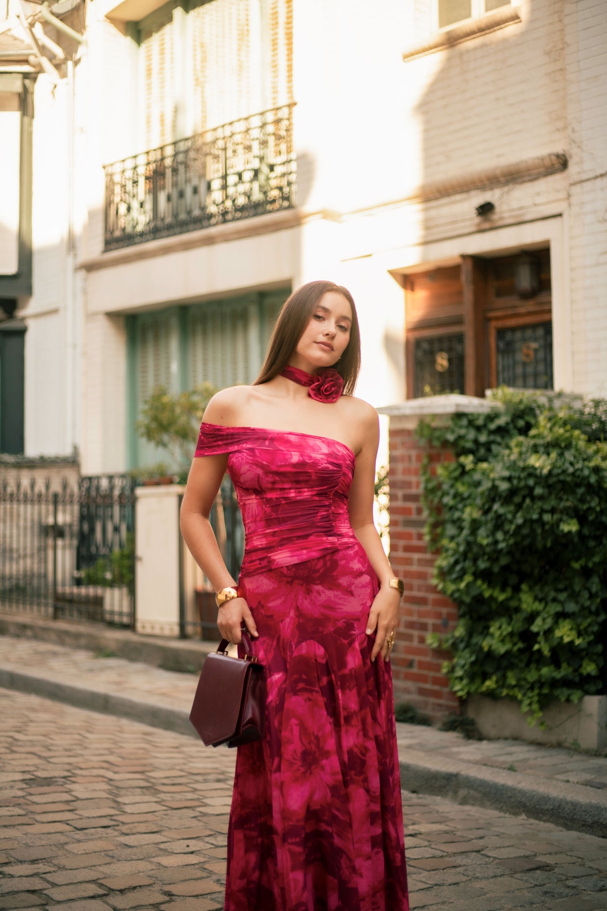 Robe longue imprimée à fleur - Shizuoka