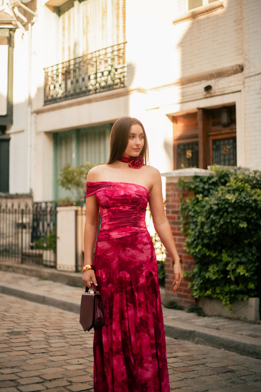Robe longue imprimée à fleur - Shizuoka