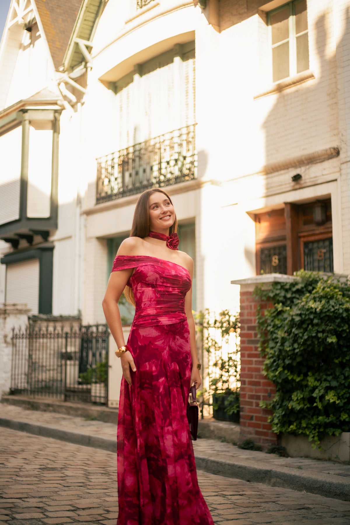 Robe longue imprimée à fleur - Shizuoka