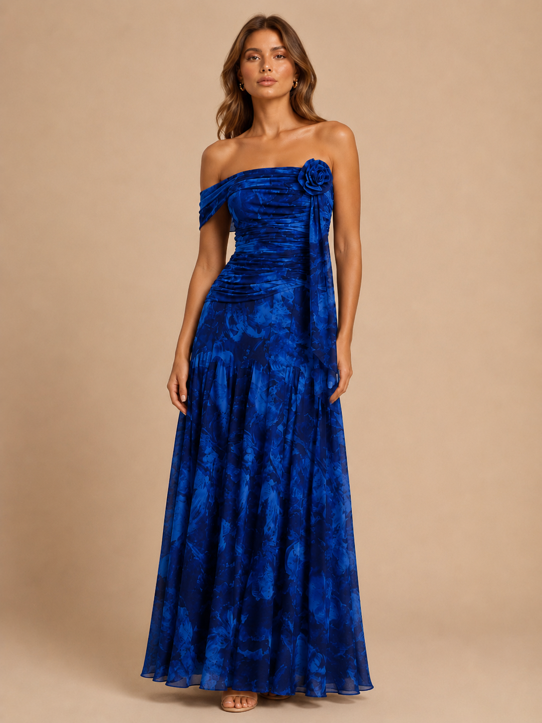 Robe longue imprimée à fleur - Shizuoka