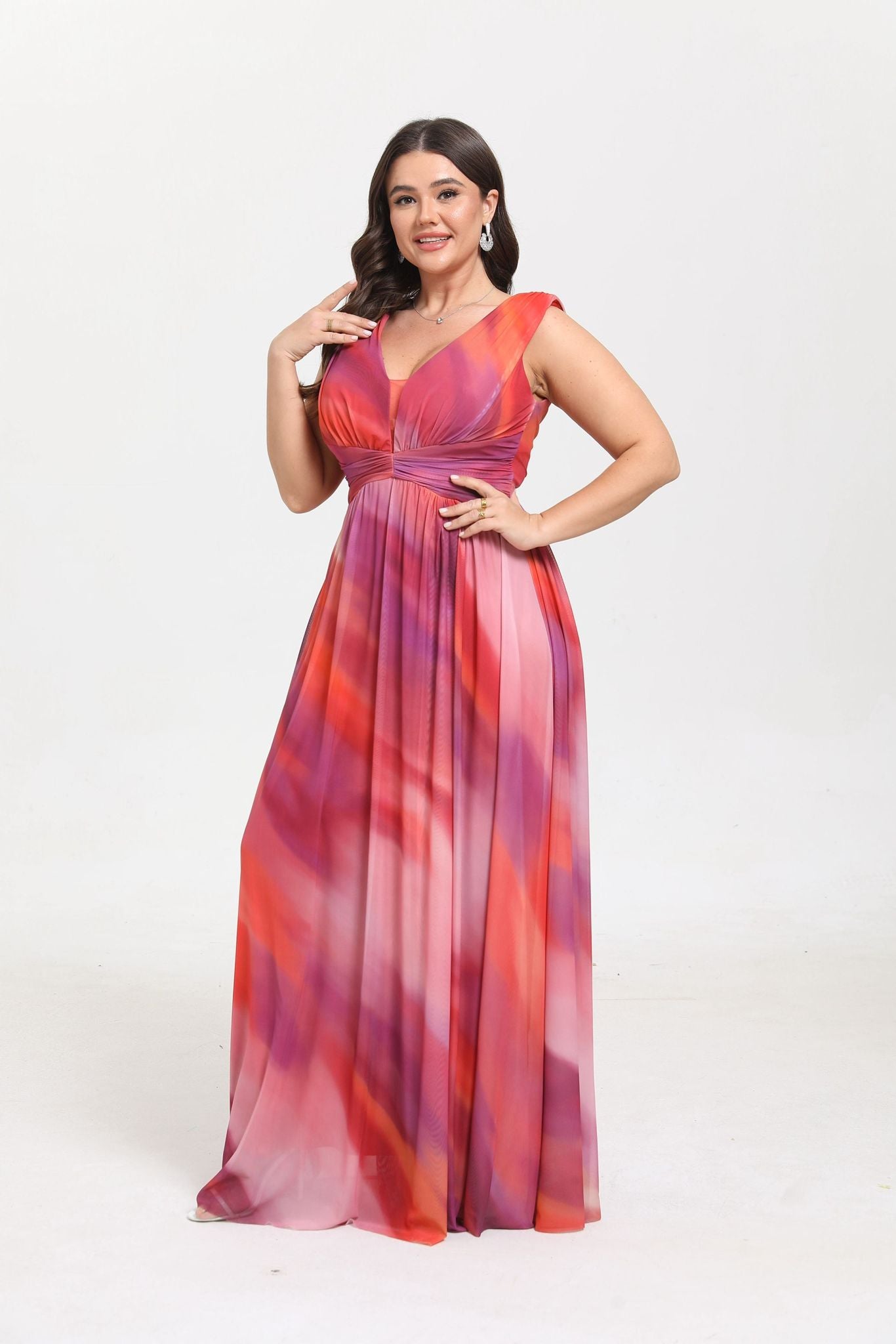 Robe maxi imprimée grande taille Pristina