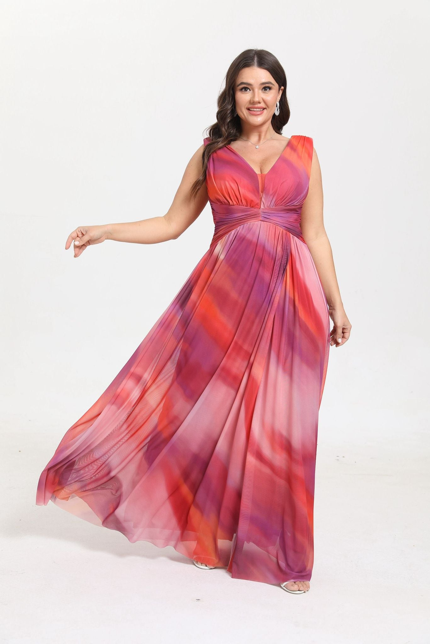 Robe maxi imprimée grande taille Pristina