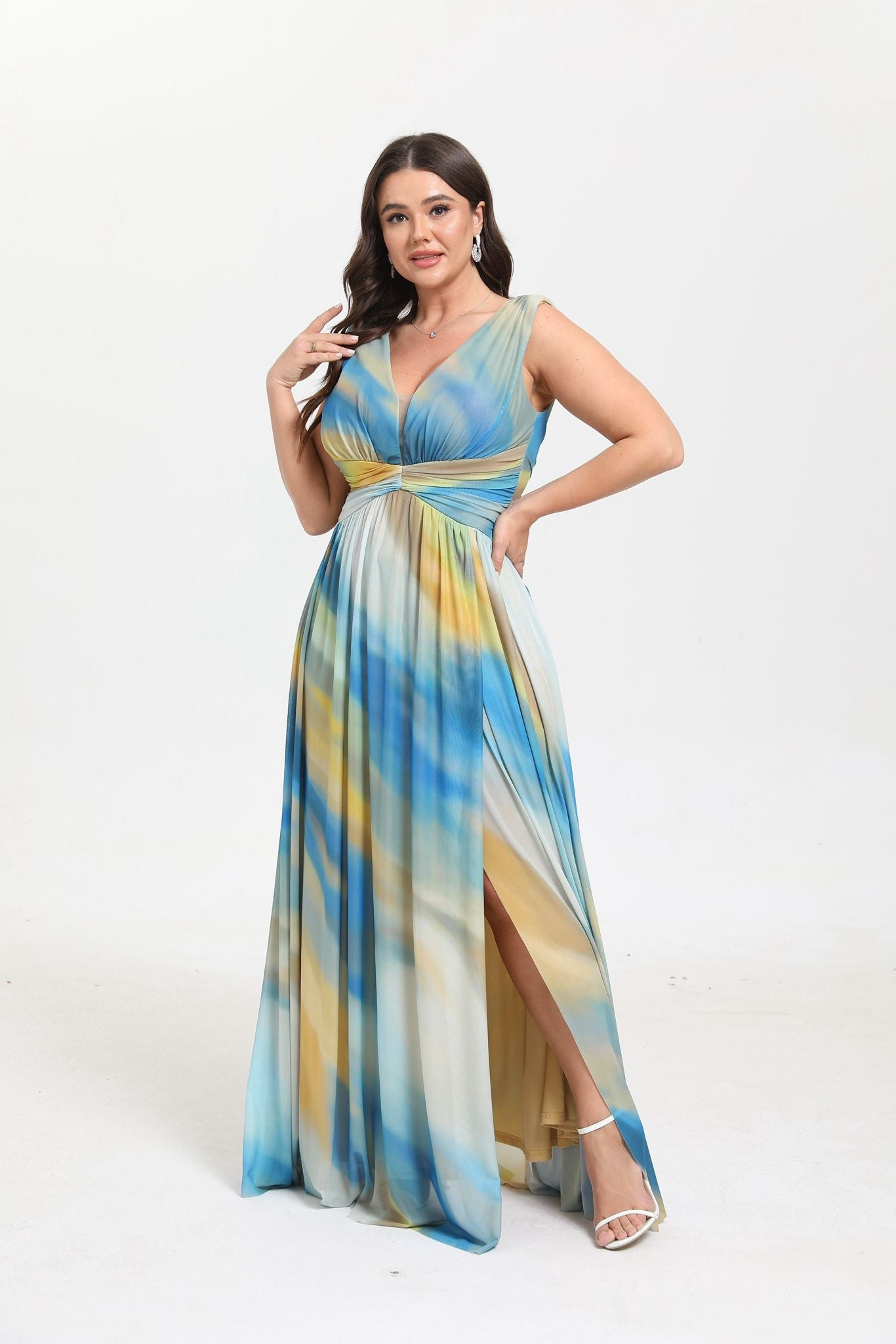 Robe maxi imprimée grande taille Pristina