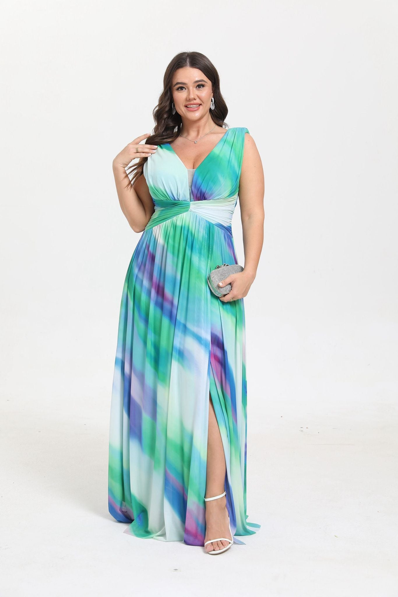Robe maxi imprimée grande taille Pristina