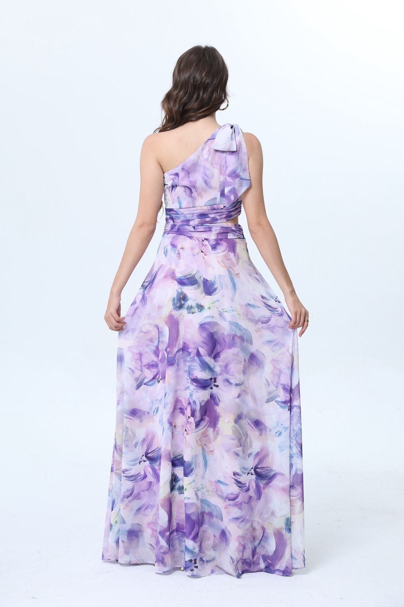 Robe fleurie et asymétrique Minorque