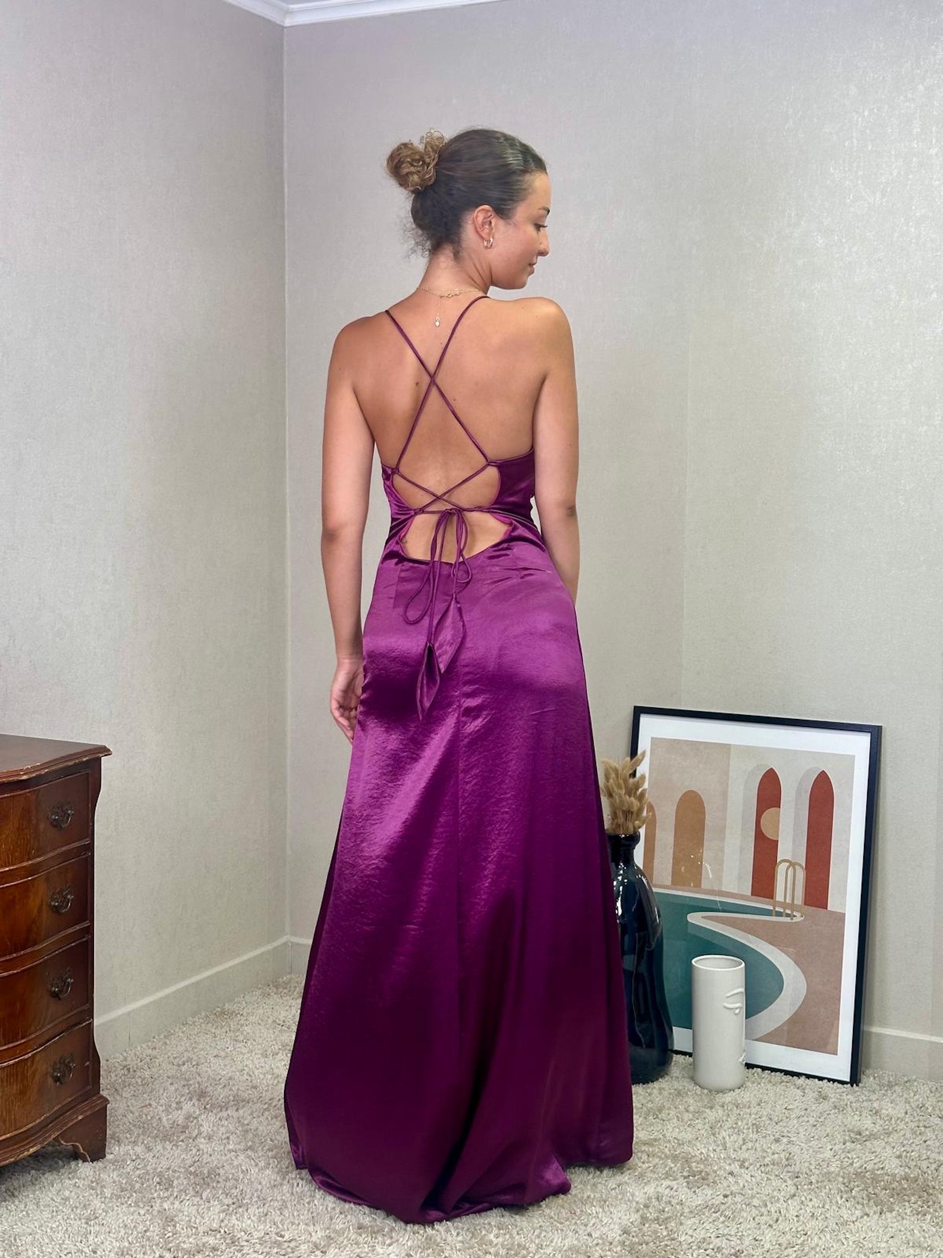 Robe de soirée satin ALCORON