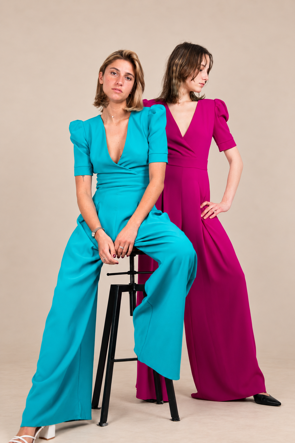 Combinaison de cérémonie pantalon évasé - Delphes