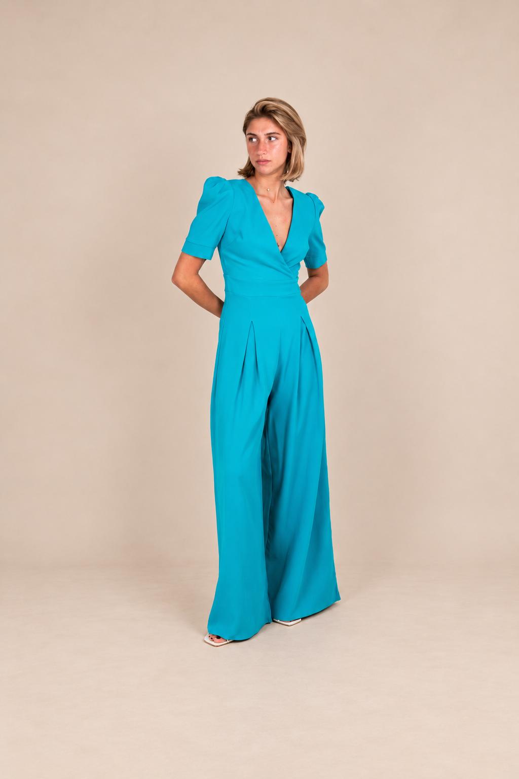 Combinaison de cérémonie pantalon évasé - Delphes