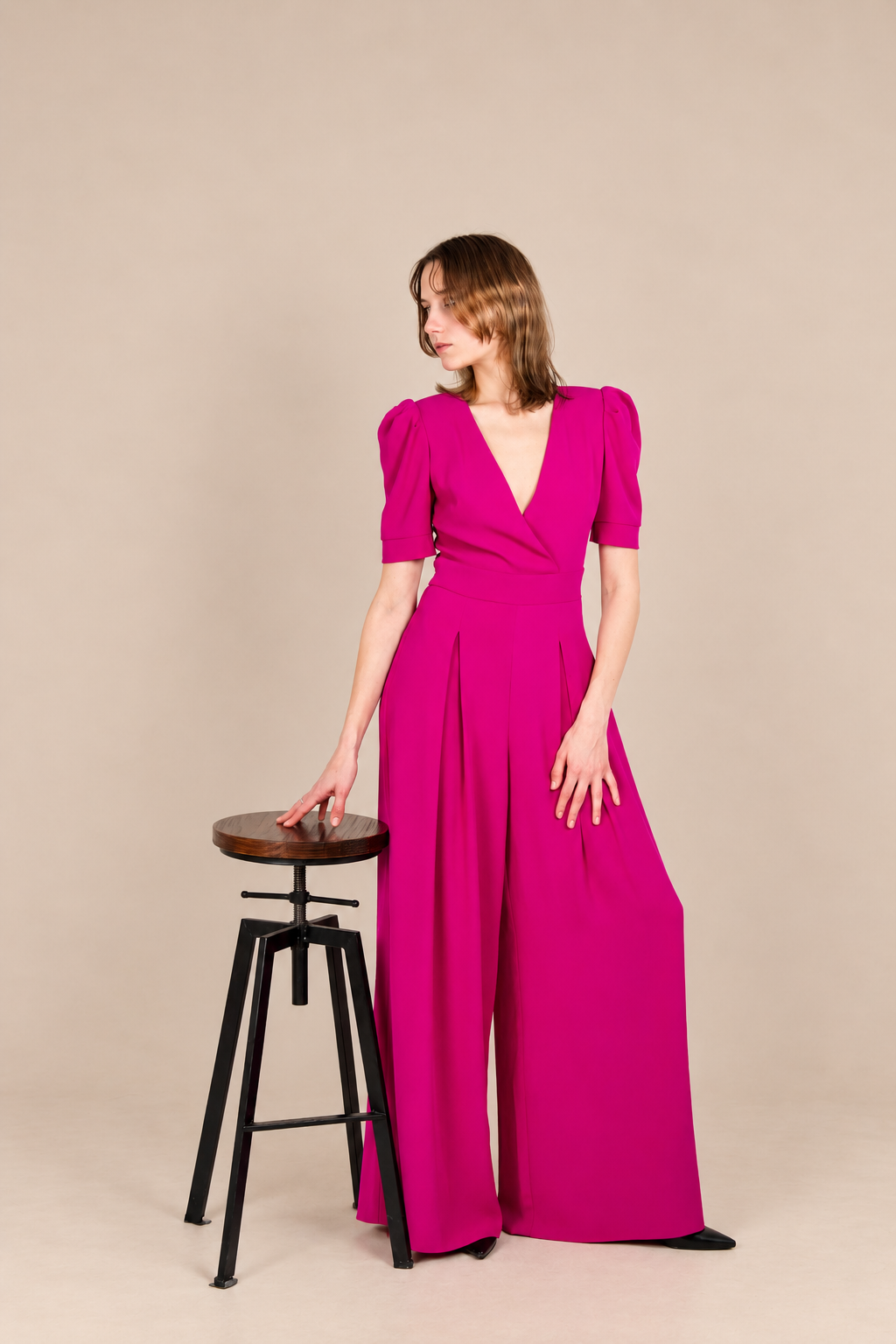 Combinaison de cérémonie pantalon évasé - Delphes