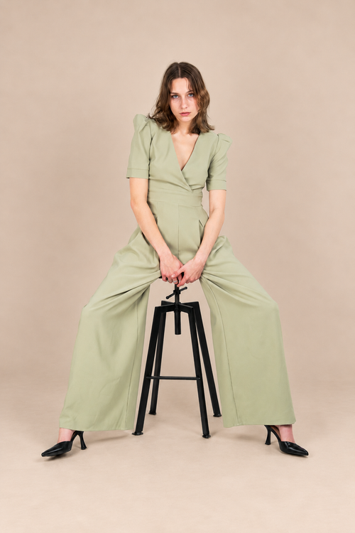 Combinaison de cérémonie pantalon évasé - Delphes