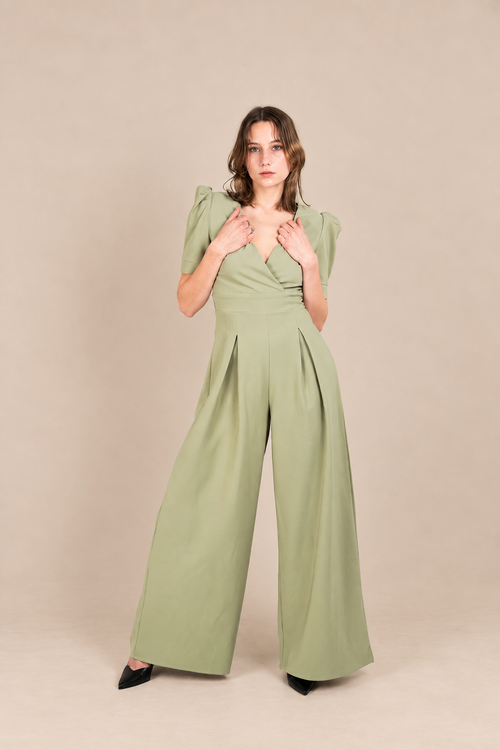 Combinaison de cérémonie pantalon évasé - Delphes