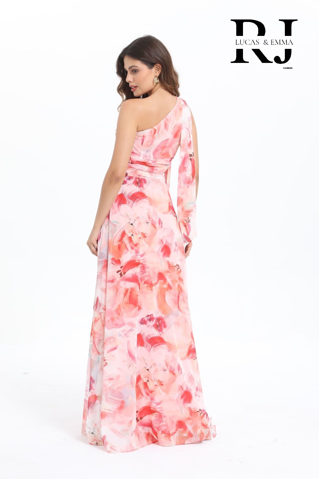 Robe fleurie et asymétrique Minorque