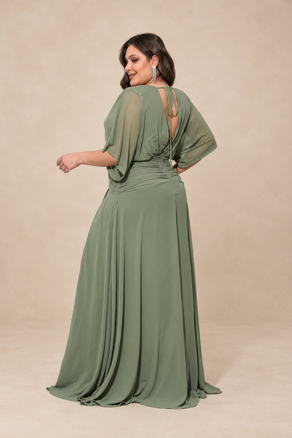 Robe de cérémonie grande taille manches kimono - Sunnyville