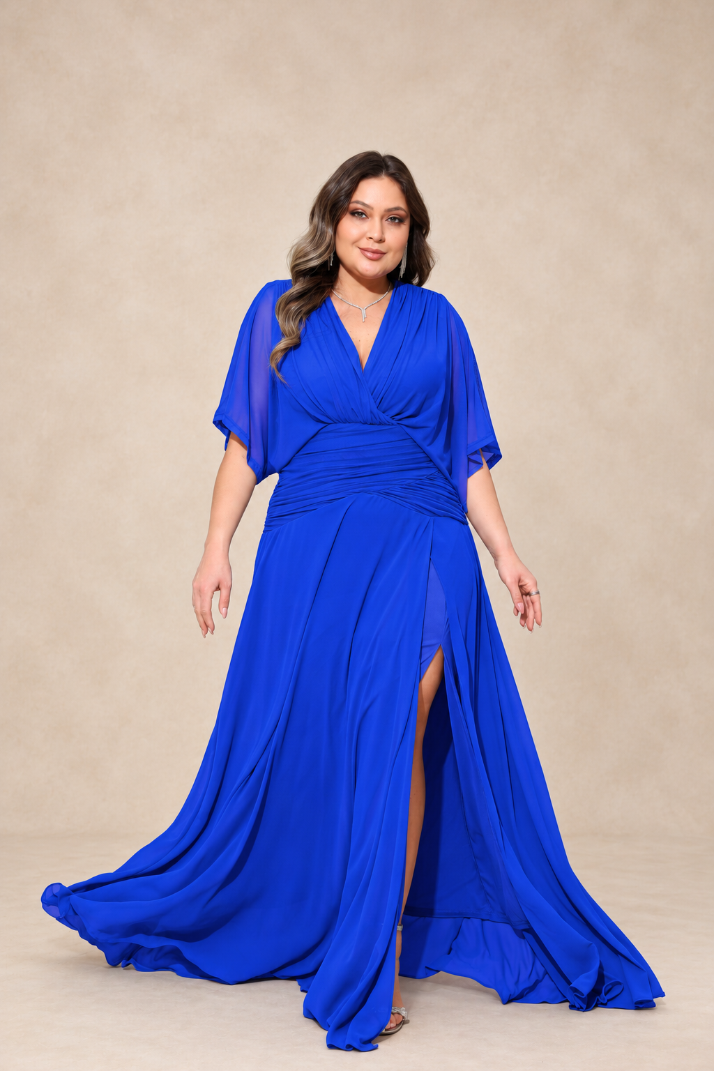 Robe de cérémonie grande taille manches kimono - Sunnyville