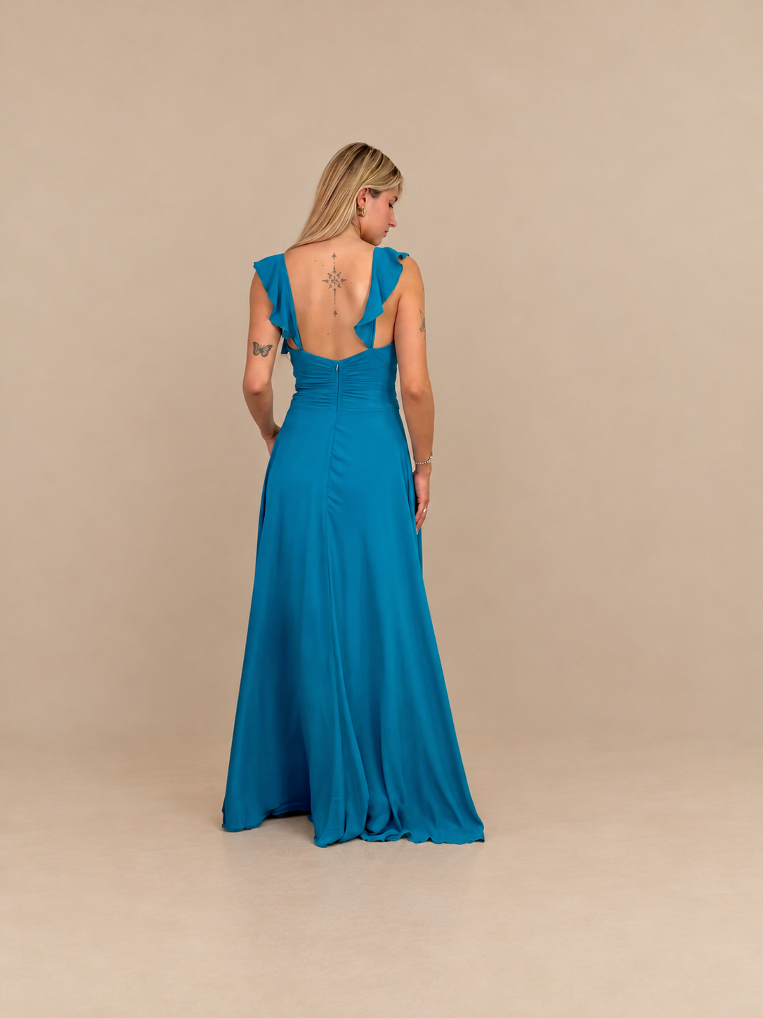 Robe de cérémonie longue cache-cœur - Bastia