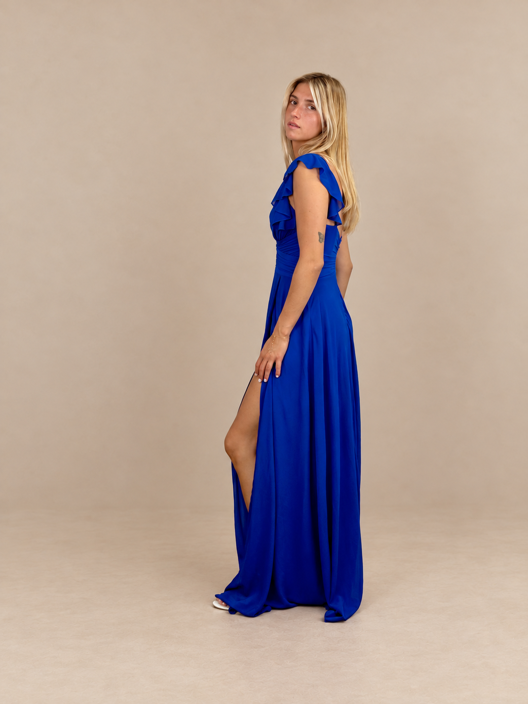 Robe de cérémonie longue cache-cœur - Bastia