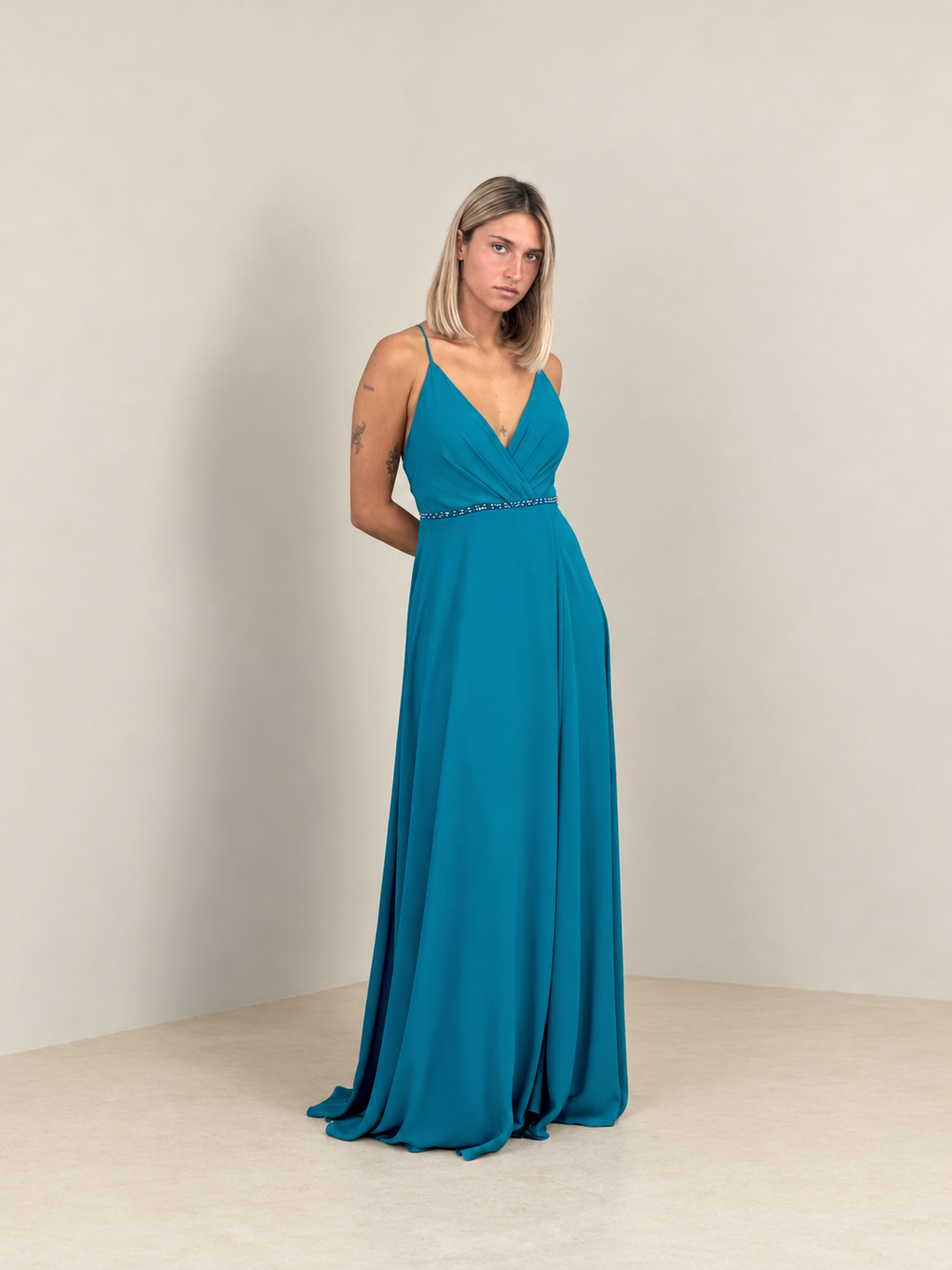 Robe de cérémonie longue dos croisé - Chicago
