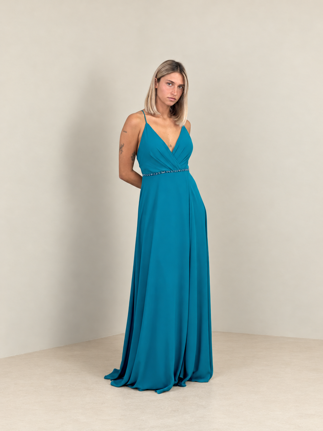 Robe de cérémonie longue dos croisé - Chicago