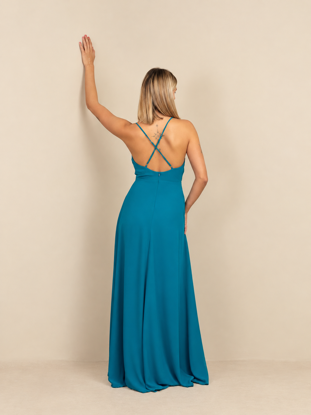 Robe de cérémonie longue dos croisé - Chicago