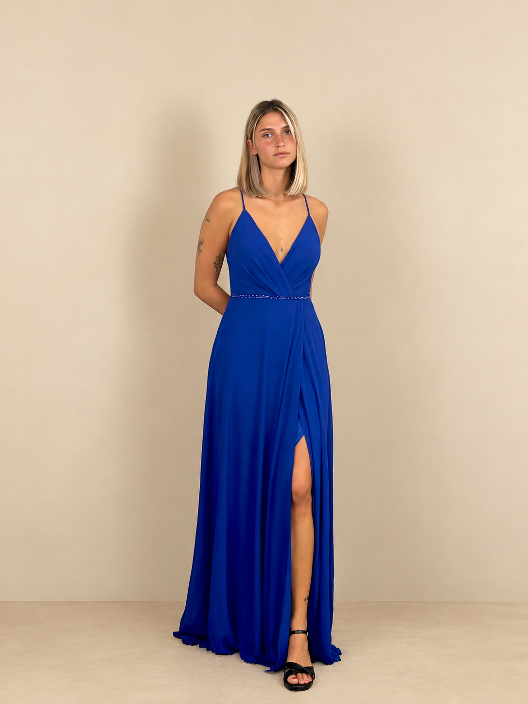 Robe de cérémonie longue dos croisé - Chicago