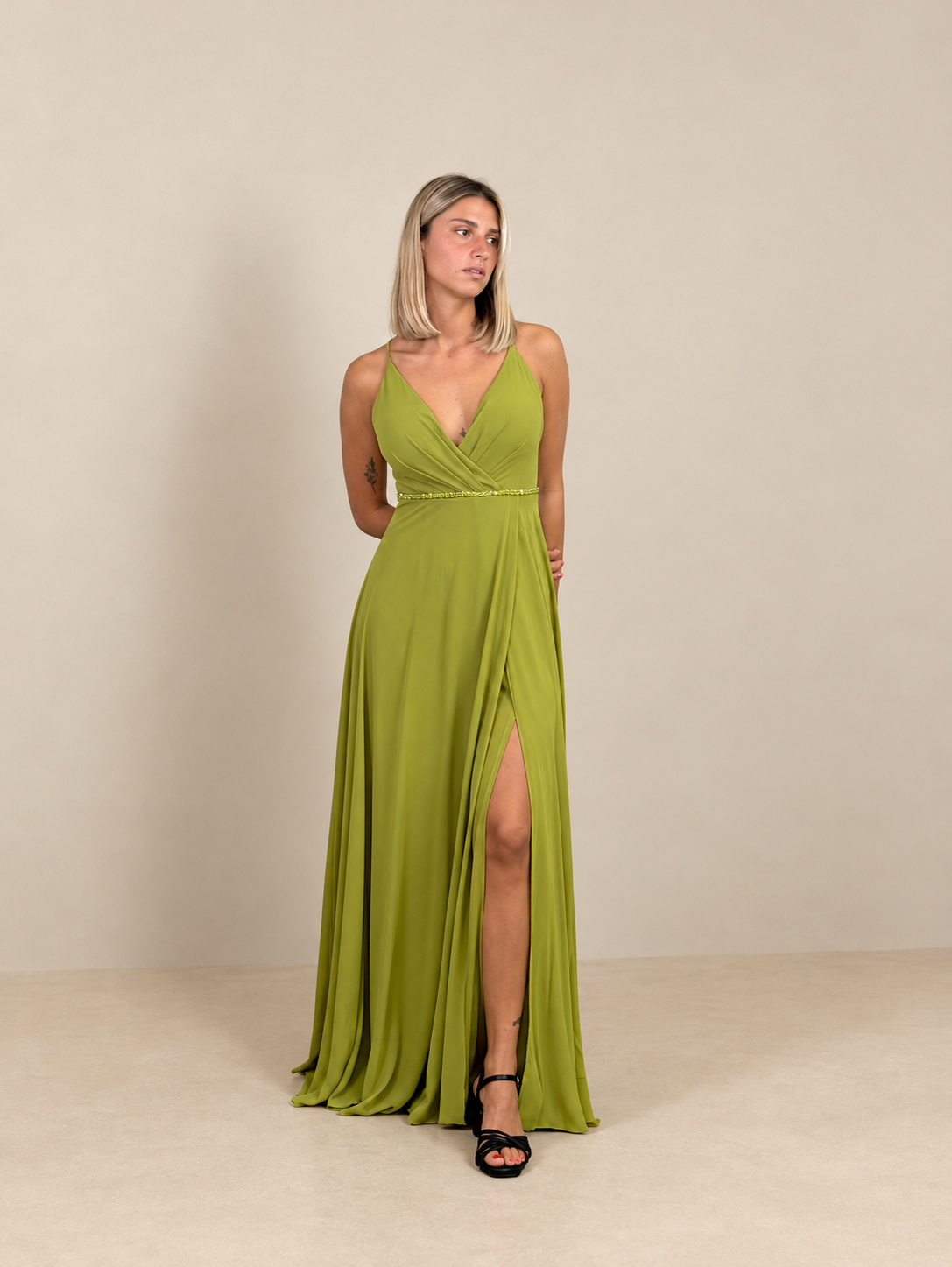 Robe de cérémonie longue dos croisé - Chicago