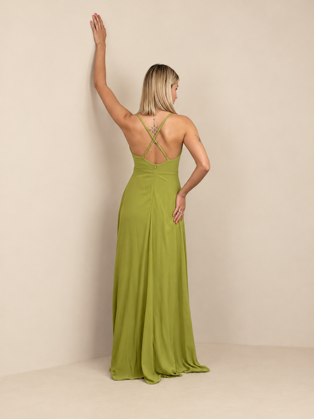 Robe de cérémonie longue dos croisé - Chicago