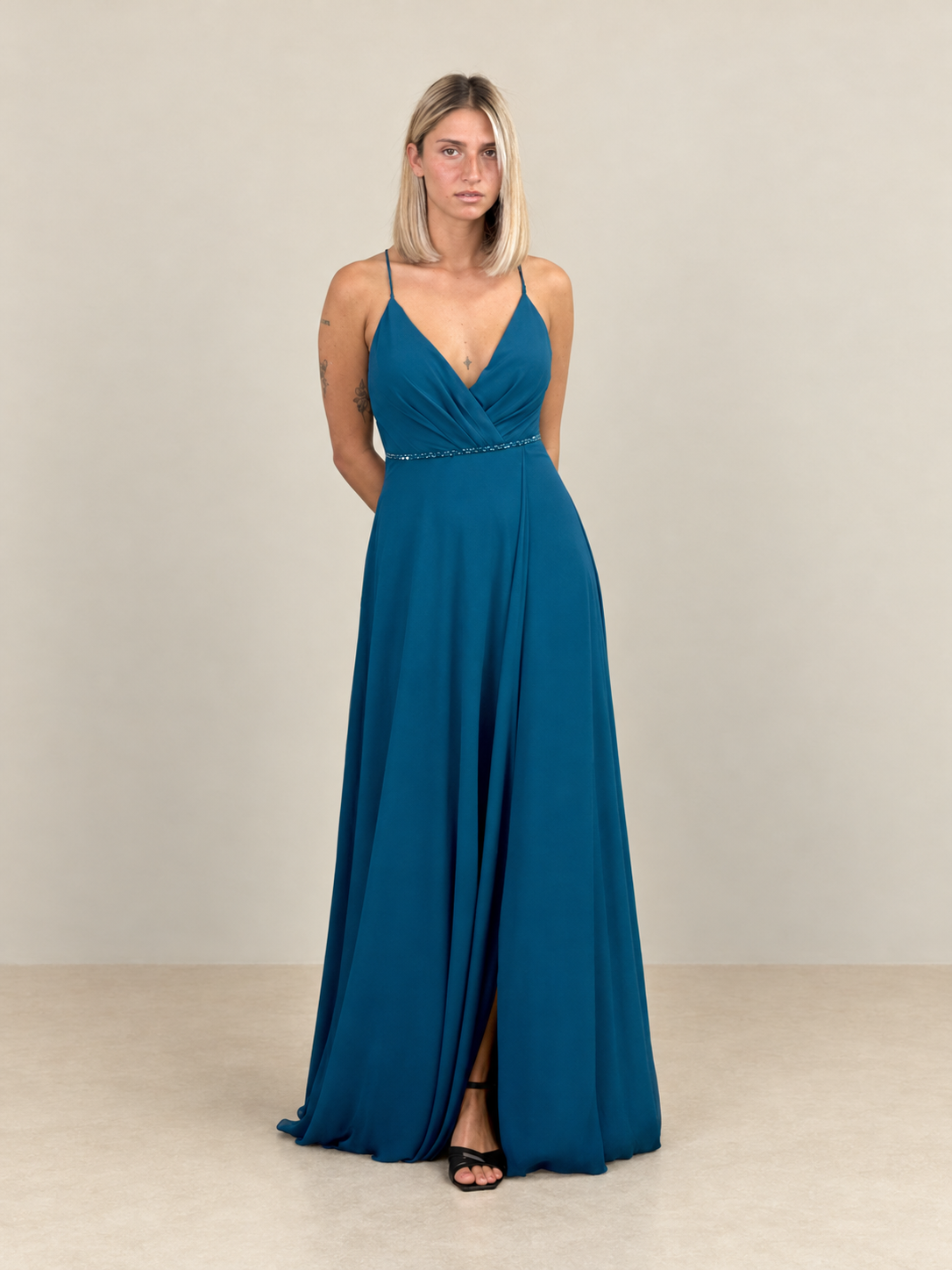 Robe de cérémonie longue dos croisé - Chicago