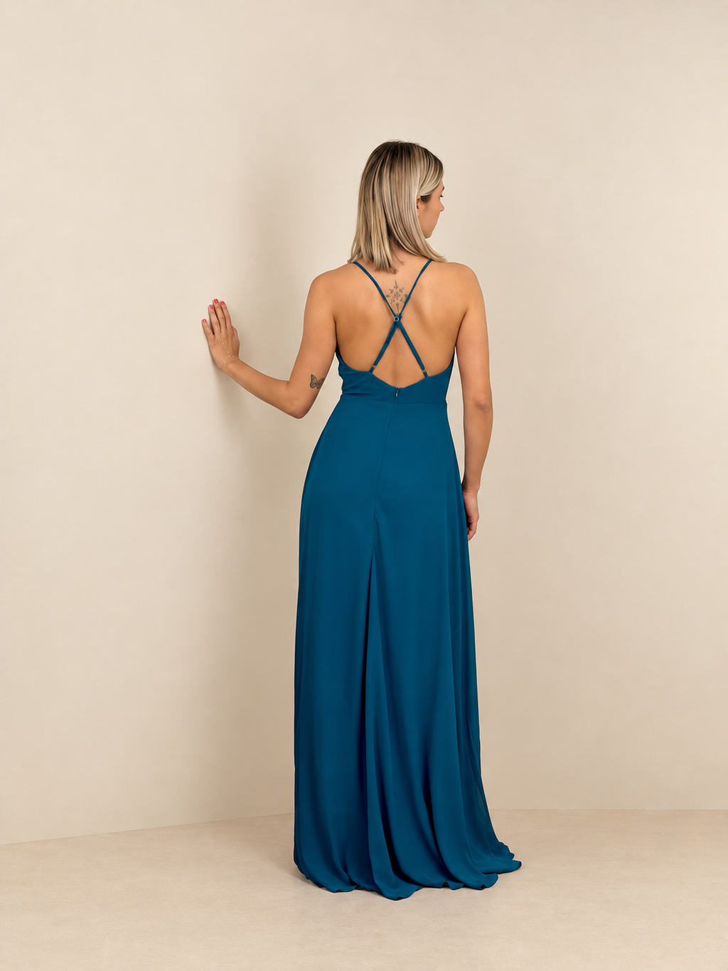 Robe de cérémonie longue dos croisé - Chicago