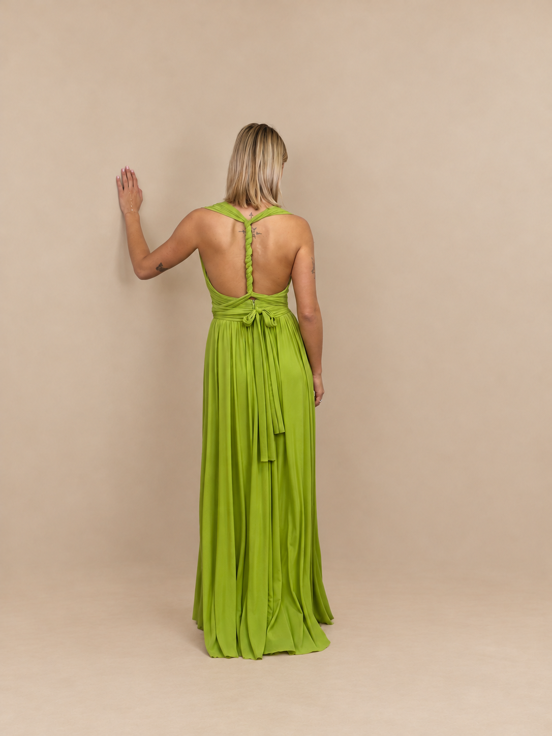 Robe de cérémonie longue dos noué - Izmir