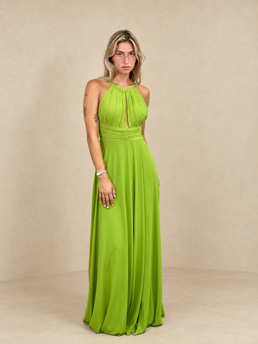Robe de cérémonie longue à encolure perlée - Ballymena
