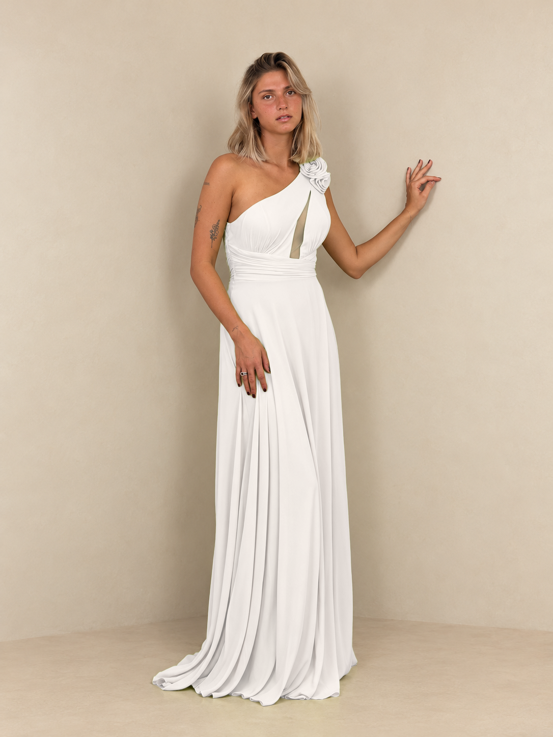 Robe de cérémonie longue à fleur amovible - Calabasas
