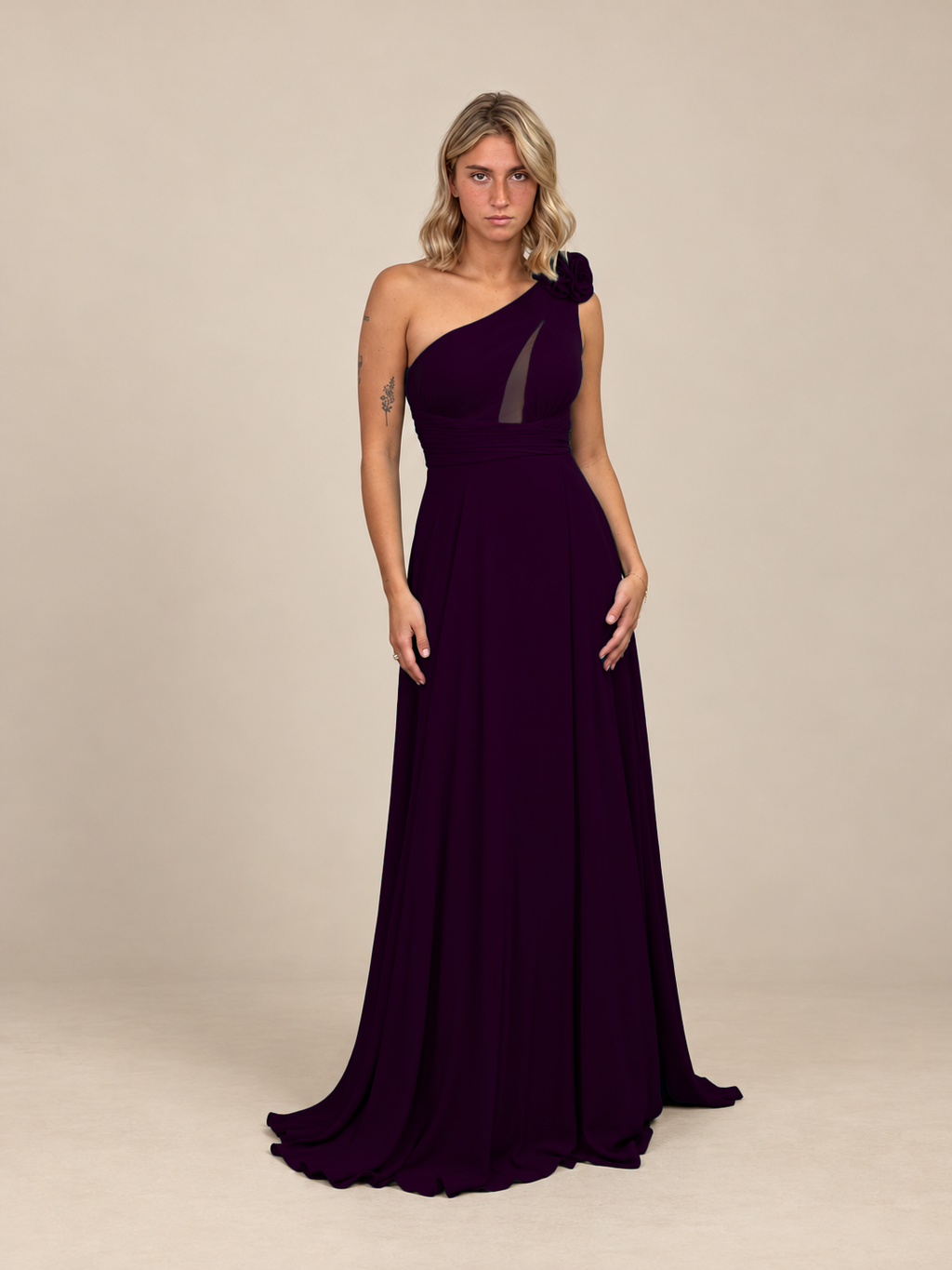 Robe de cérémonie longue à fleur amovible - Calabasas