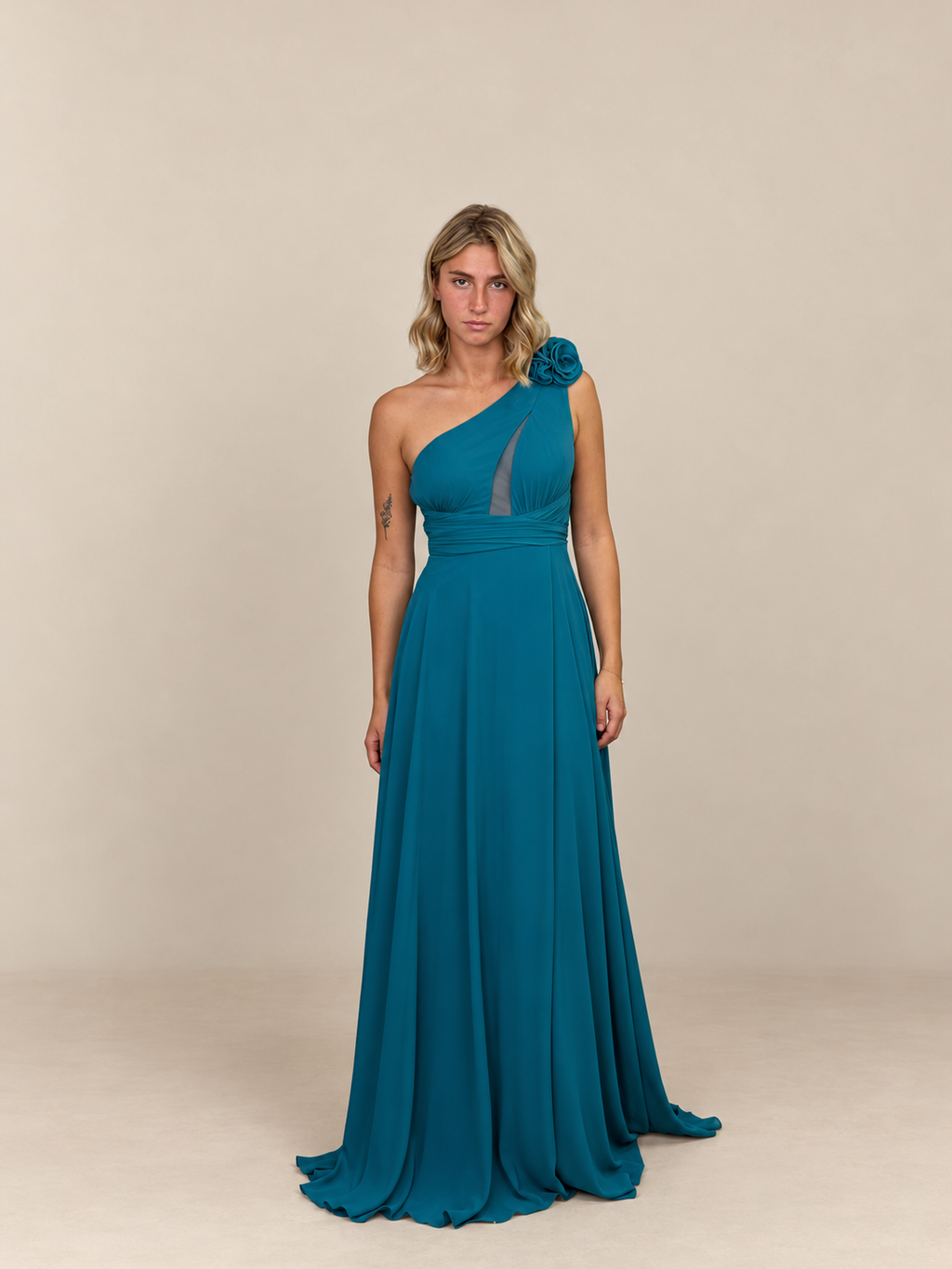 Robe de cérémonie longue à fleur amovible - Calabasas