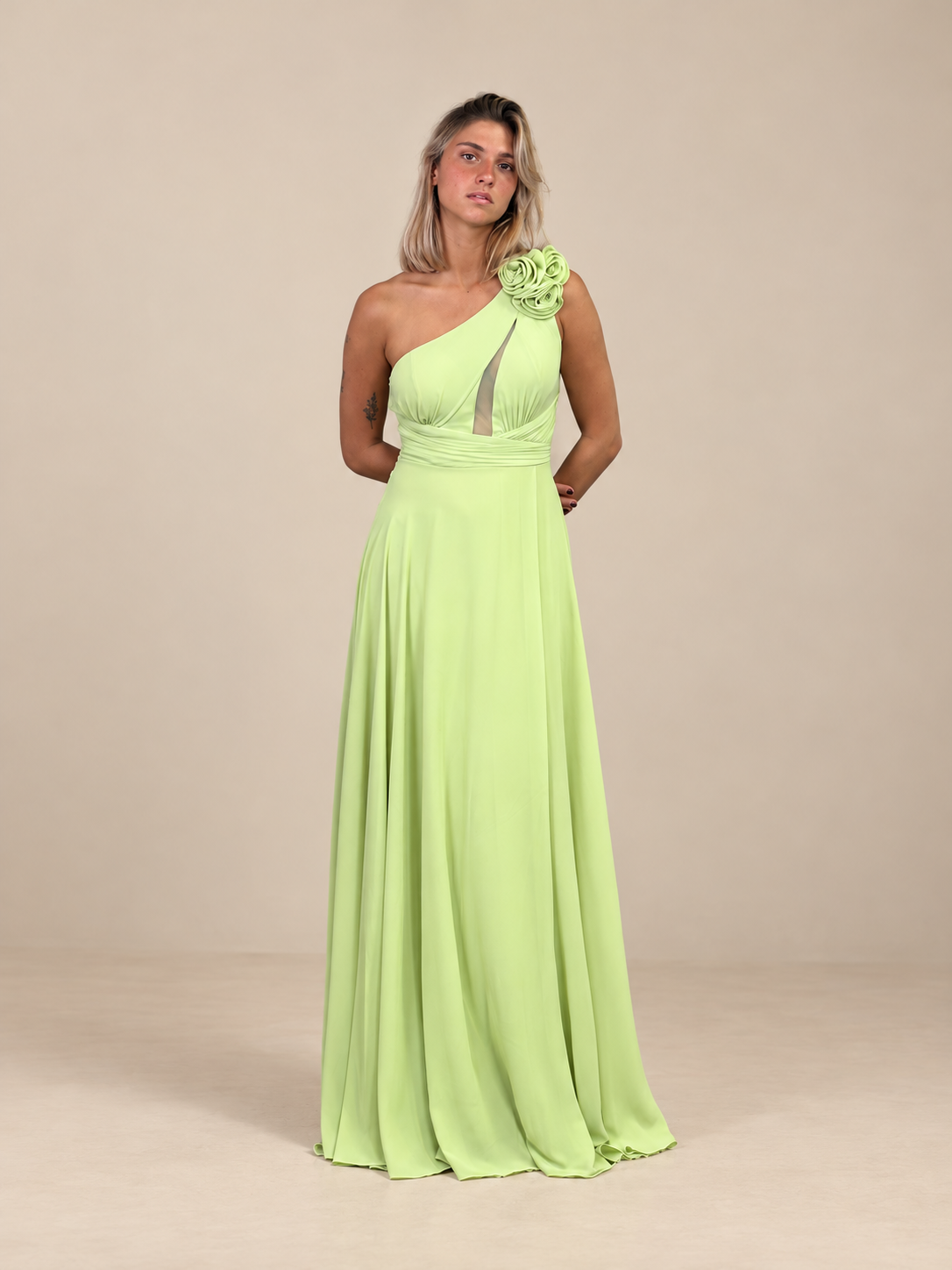 Robe de cérémonie longue à fleur amovible - Calabasas