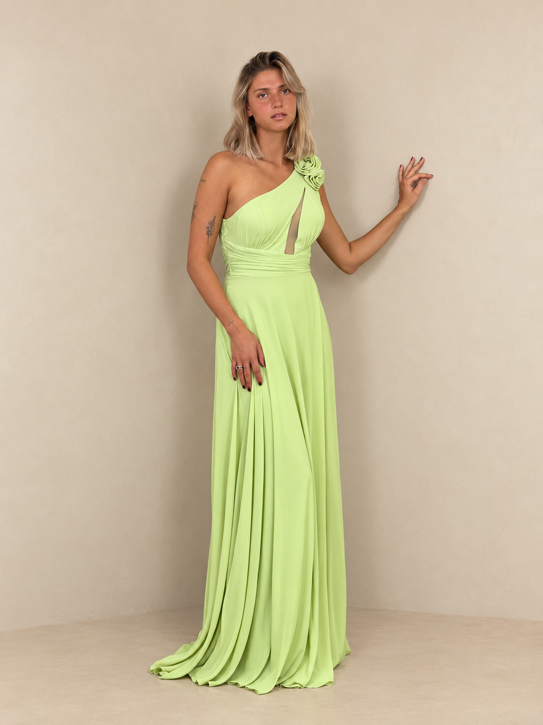 Robe de cérémonie longue à fleur amovible - Calabasas