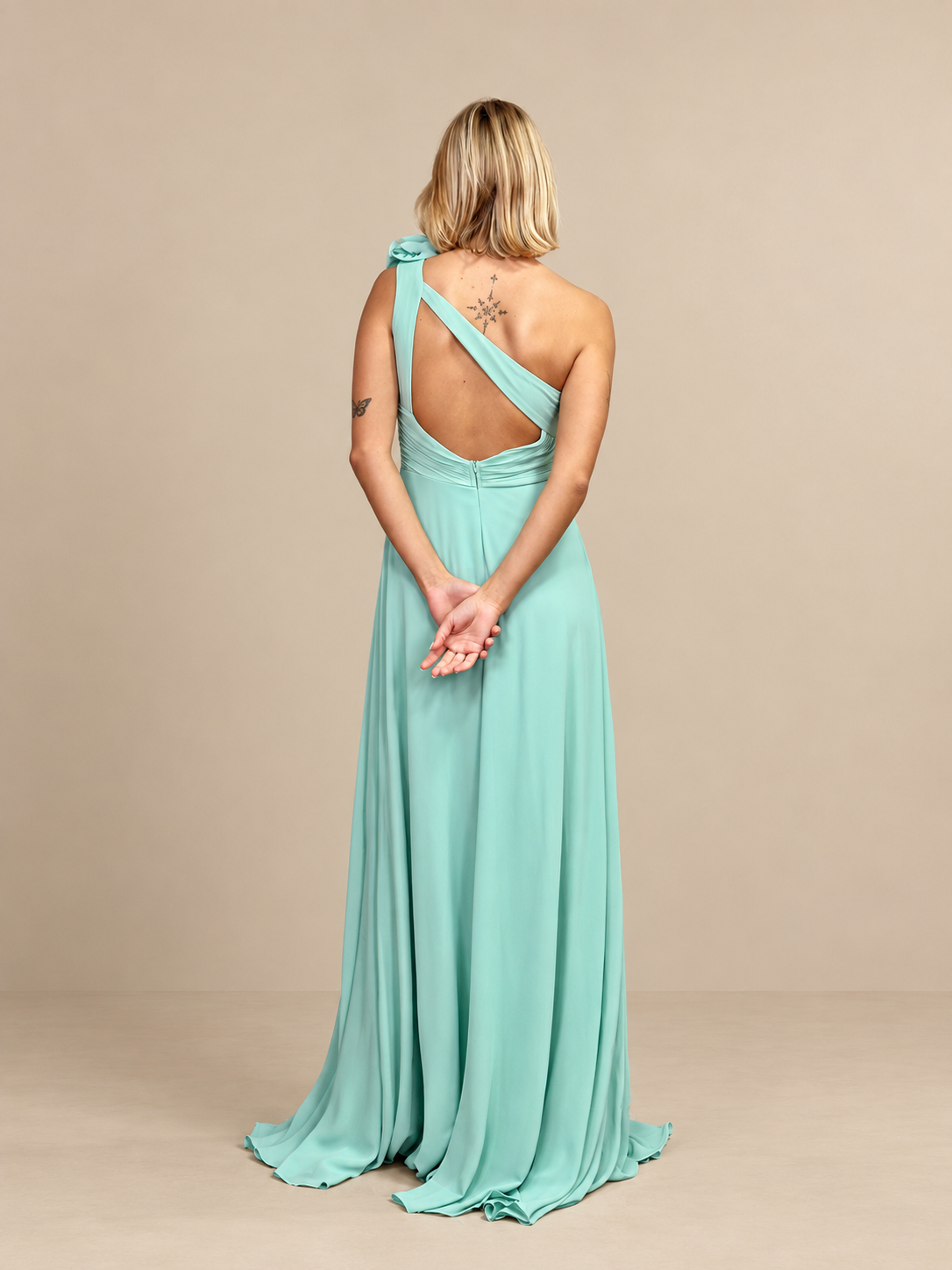 Robe de cérémonie longue à fleur amovible - Calabasas
