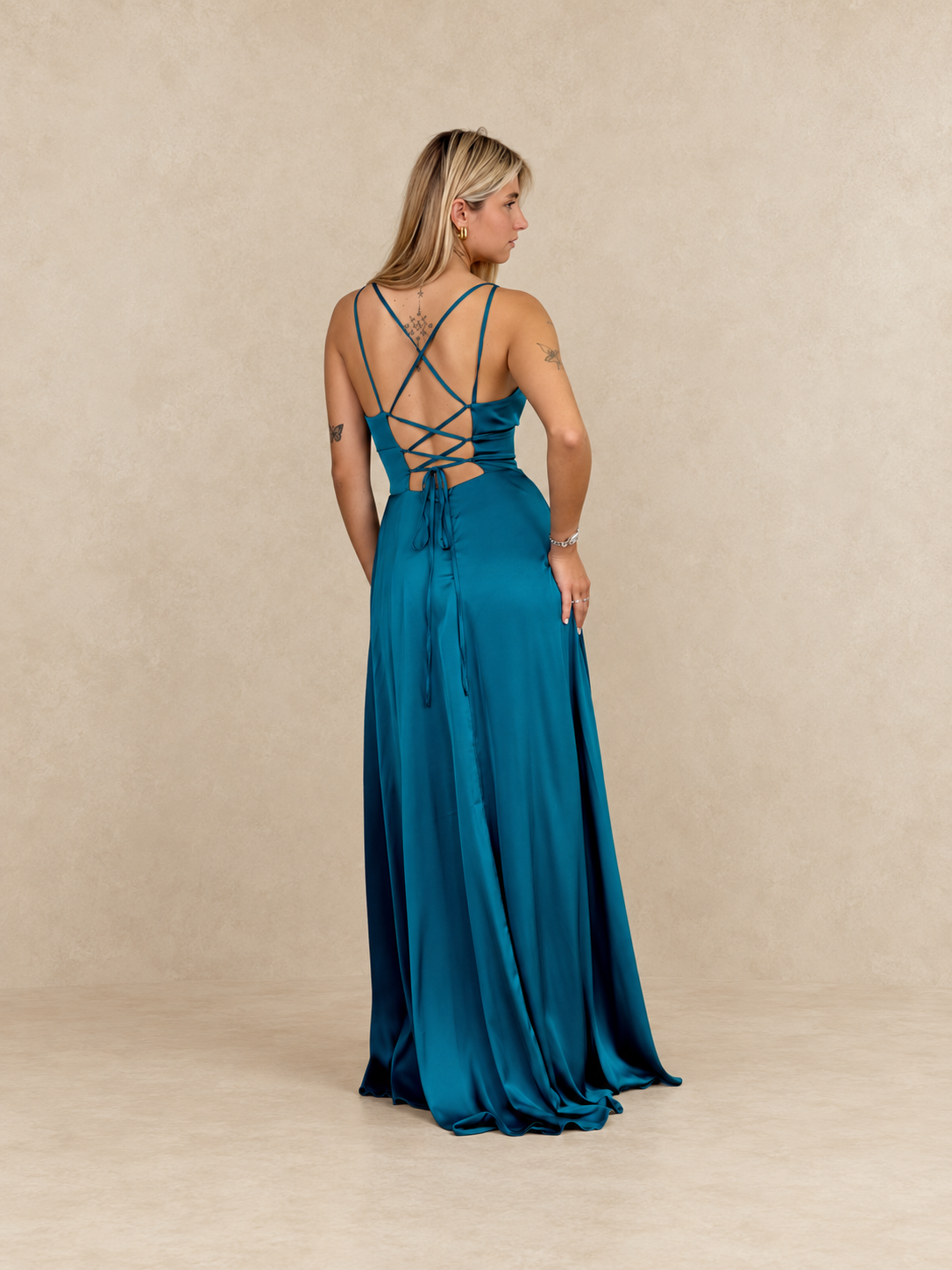 Robe de cérémonie longue en satin - Ottawa