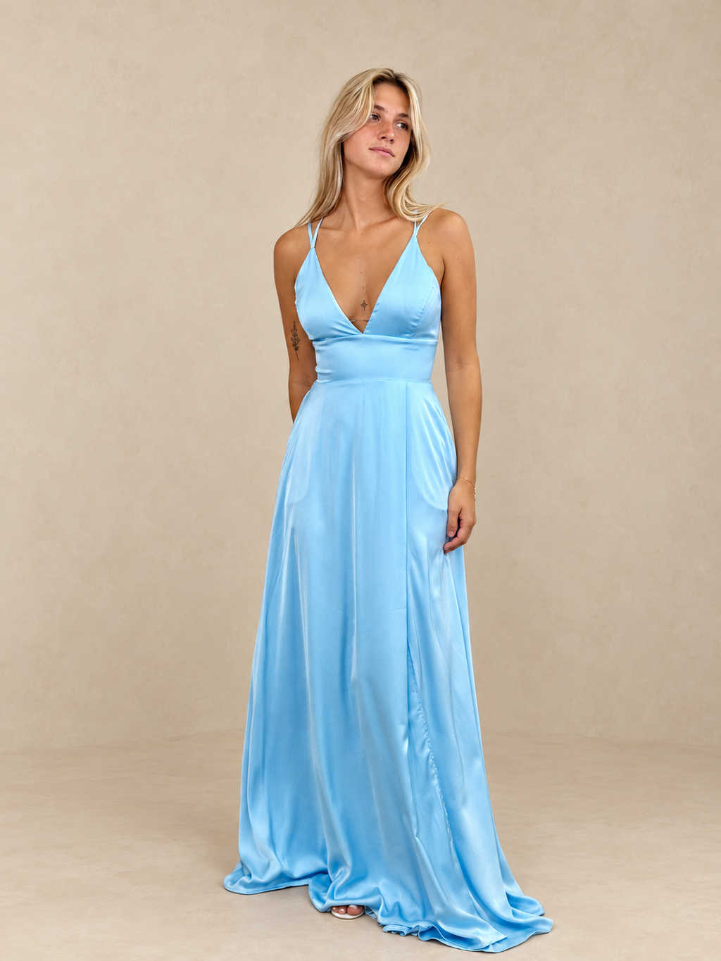 Robe de cérémonie longue en satin - Ottawa