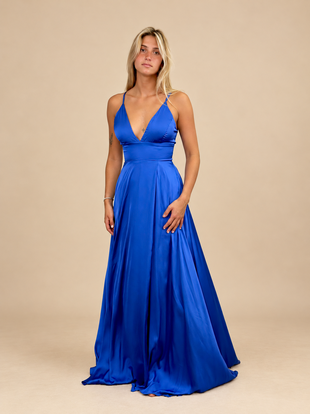 Robe de cérémonie longue en satin - Ottawa